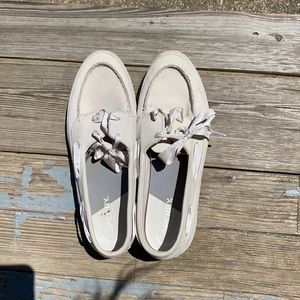 White sperry shoes!